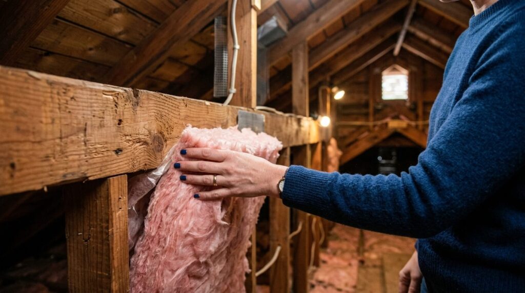 Close-up of a sophisticated home owners hand inspecting att